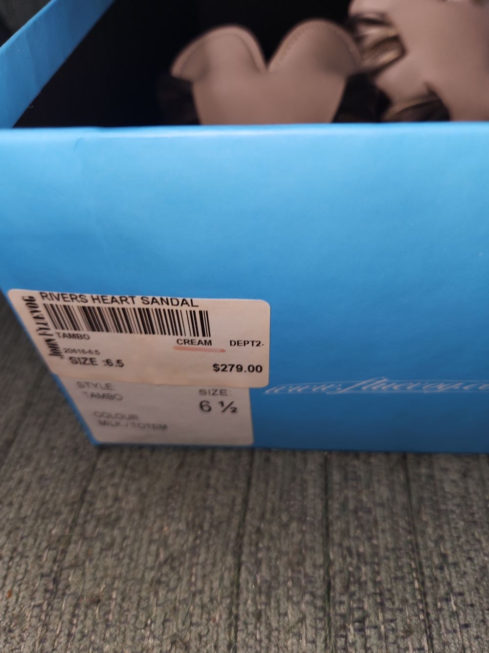 🍉John Fluevog Rivers Heart Tambo Slide Sandals With Box - Picture 2 of 7